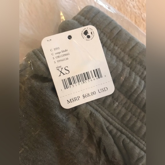 Free People The Way You Move Jogger XS Extra Small Cargo Khaki New - Picture 4 of 10